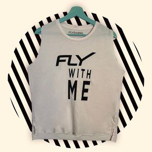 White Flywheel Tank Top - 70% Tencel, 30% Cotton